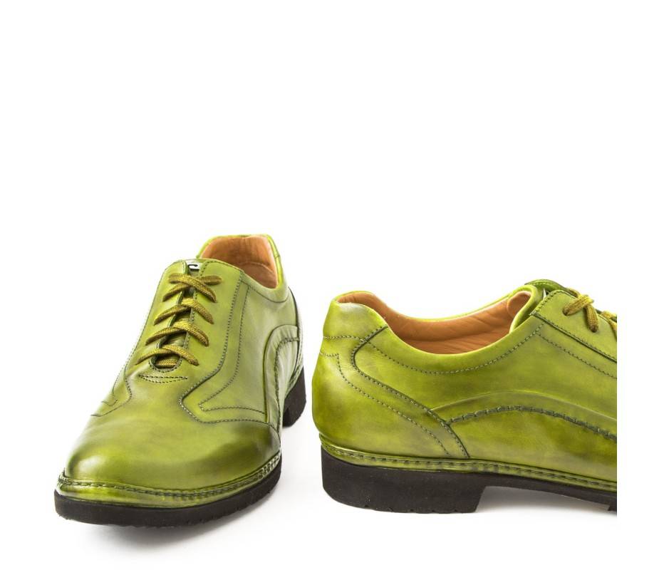 Pakerson DERBY PIENZA PELLE VERDE PISTACCHIO Italy