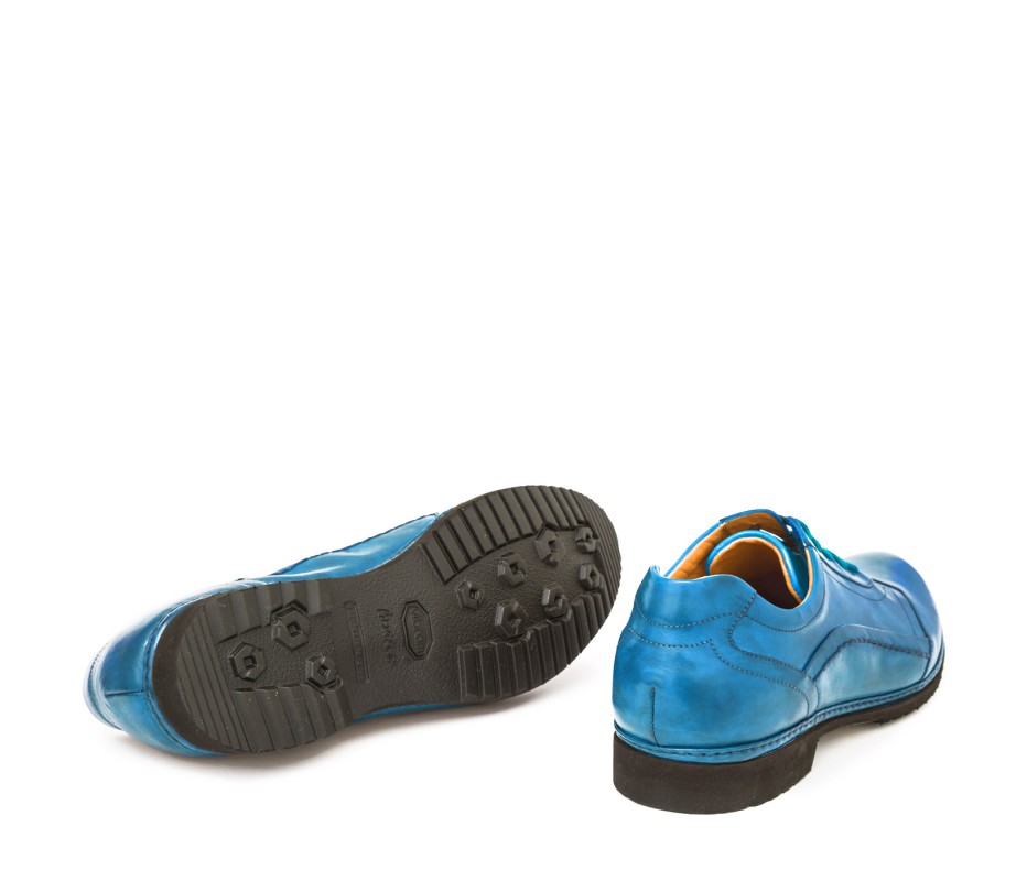 Pakerson DERBY PIENZA PELLE AZZURRO CIELO Nuovo
