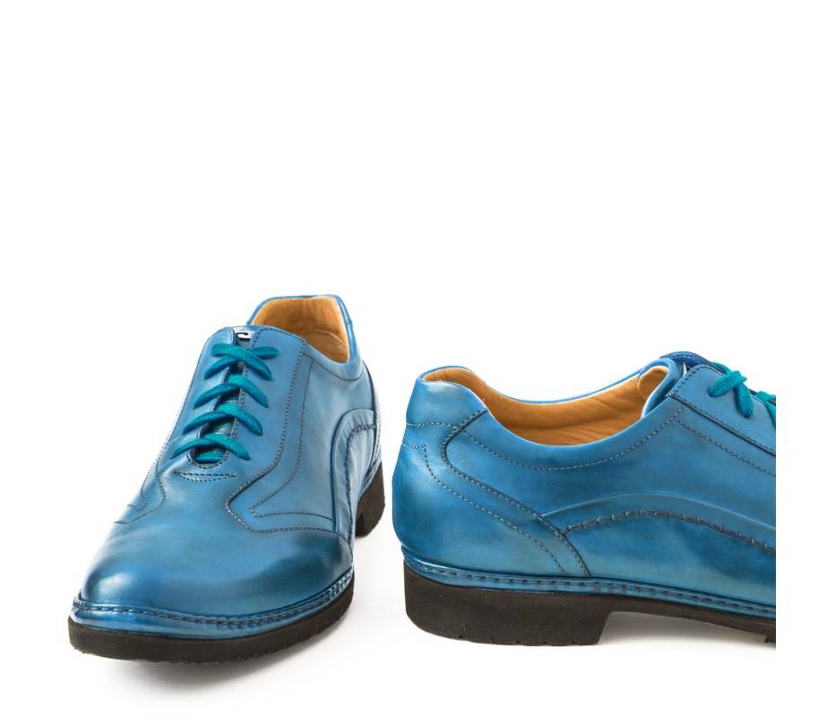 Pakerson DERBY PIENZA PELLE AZZURRO CIELO Nuovo