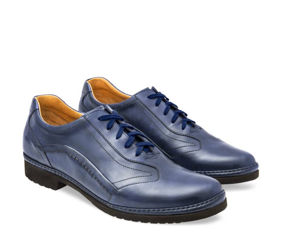 Pakerson DERBY PIENZA PELLE BLU NAVY Pezzi Unici