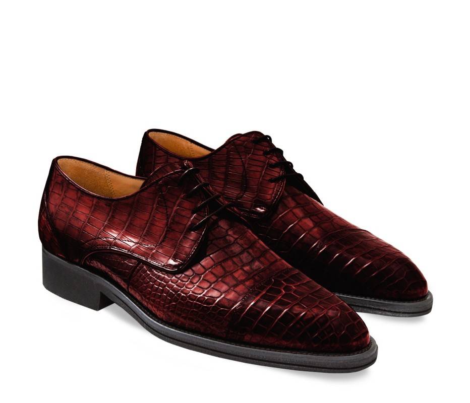 Pakerson DERBY FIRENZE ALLIGATORE BORDEAUX VINO Prezzo Ridotto
