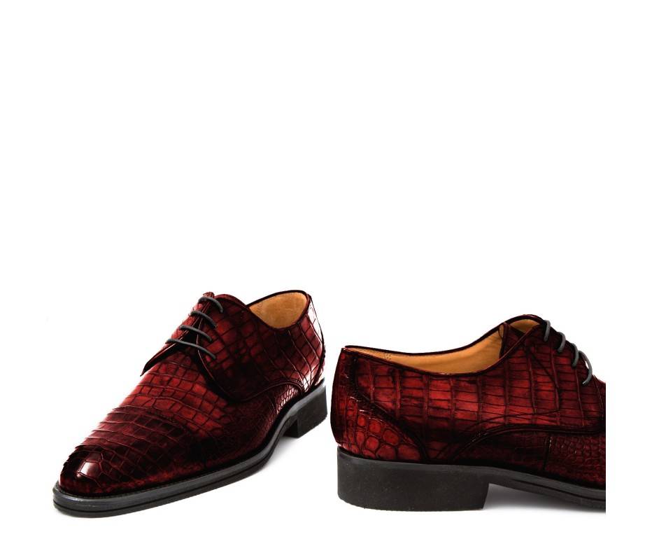 Pakerson DERBY FIRENZE ALLIGATORE BORDEAUX VINO Prezzo Ridotto