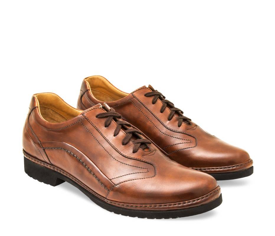 Pakerson DERBY PIENZA PELLE MARRONE TAN Economico