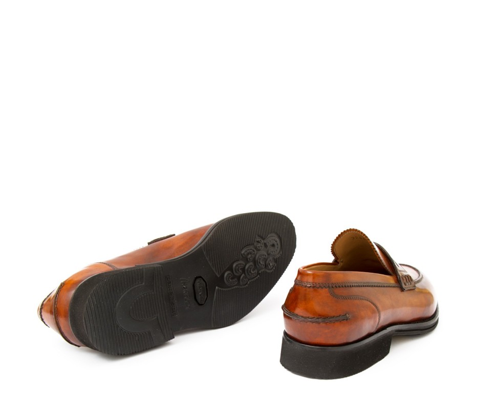 Pakerson MOCASSINO LUCCA PELLE MARRONE WOOD Affare Del Giorno