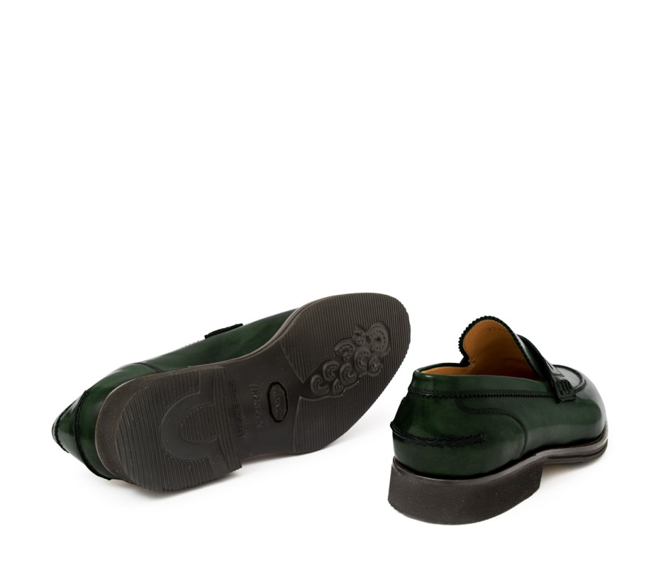 Pakerson MOCASSINO LUCCA PELLE VERDE TARTARUGA Vendite Flash