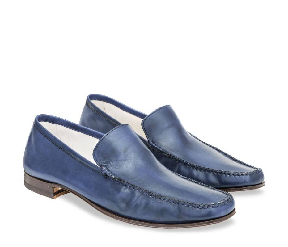 Pakerson MOCASSINO CERRETO PELLE BLU NAVY Vendita
