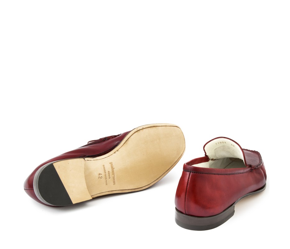 Pakerson MOCASSINO CERRETO PELLE ROSSO BORDEAUX Novità