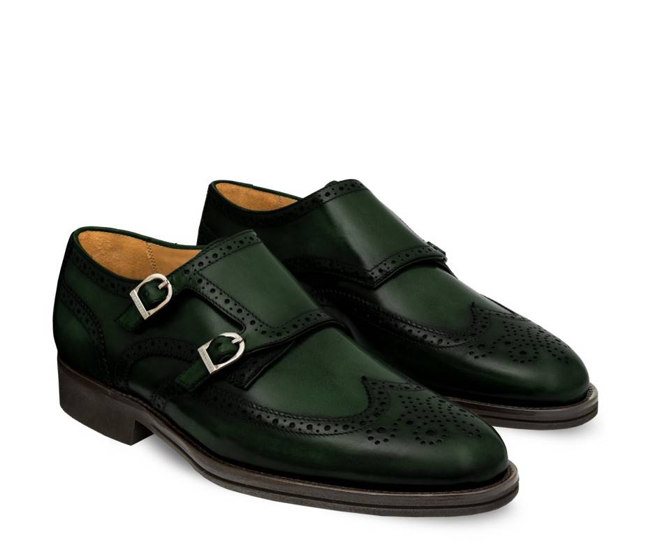 Pakerson DOPPIA FIBBIA SIENA PELLE VERDE TARTARUGA Sconto