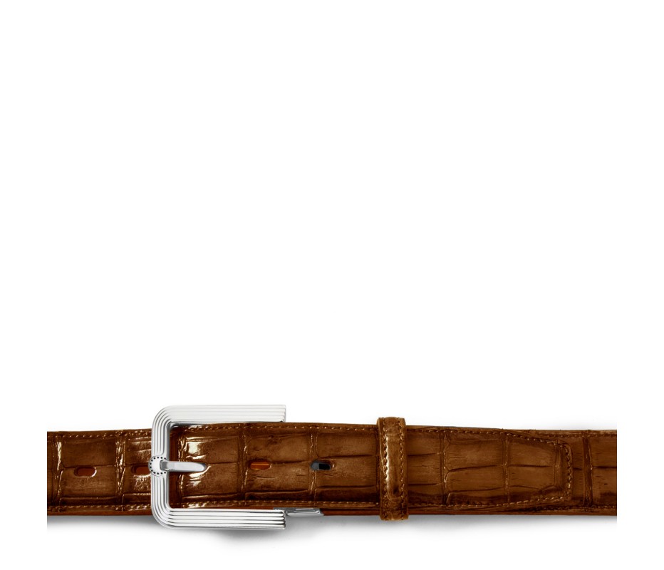 Pakerson FIBBIA FIESOLE ALLIGATORE MARRONE TIMBER Vendita Economica