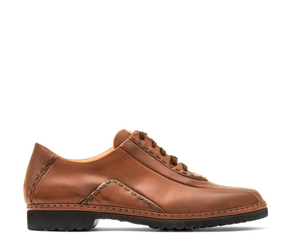 Pakerson DERBY BOLGHERI PELLE MARRONE TAN Saldi Di Fabbrica
