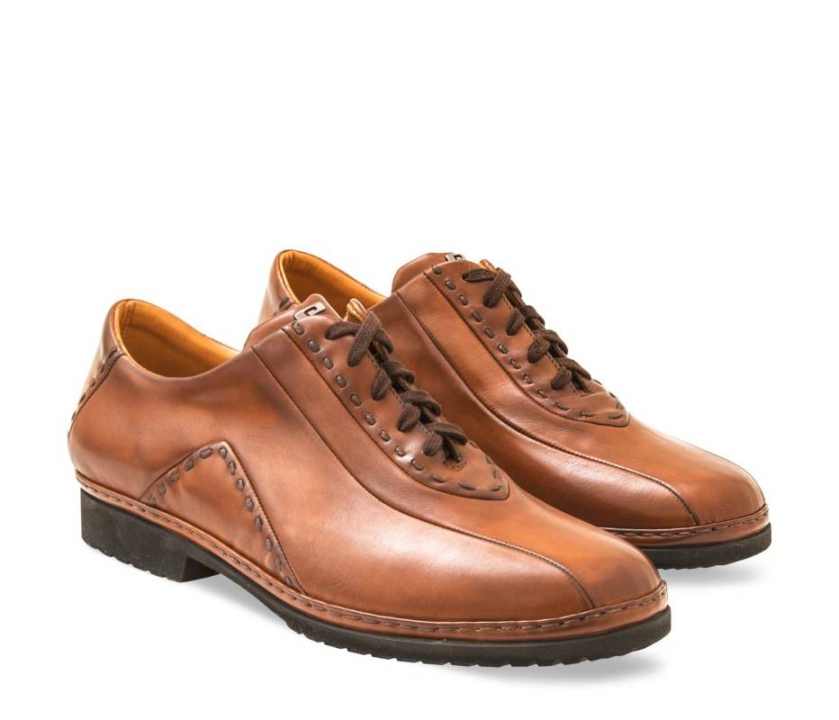 Pakerson DERBY BOLGHERI PELLE MARRONE TAN Saldi Di Fabbrica
