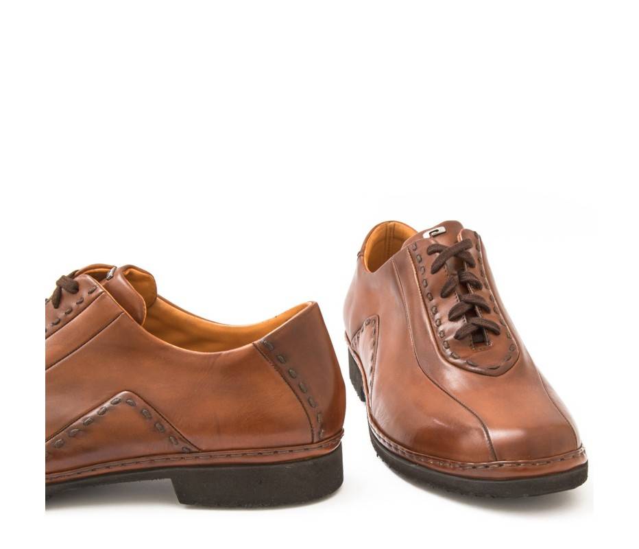 Pakerson DERBY BOLGHERI PELLE MARRONE TAN Saldi Di Fabbrica
