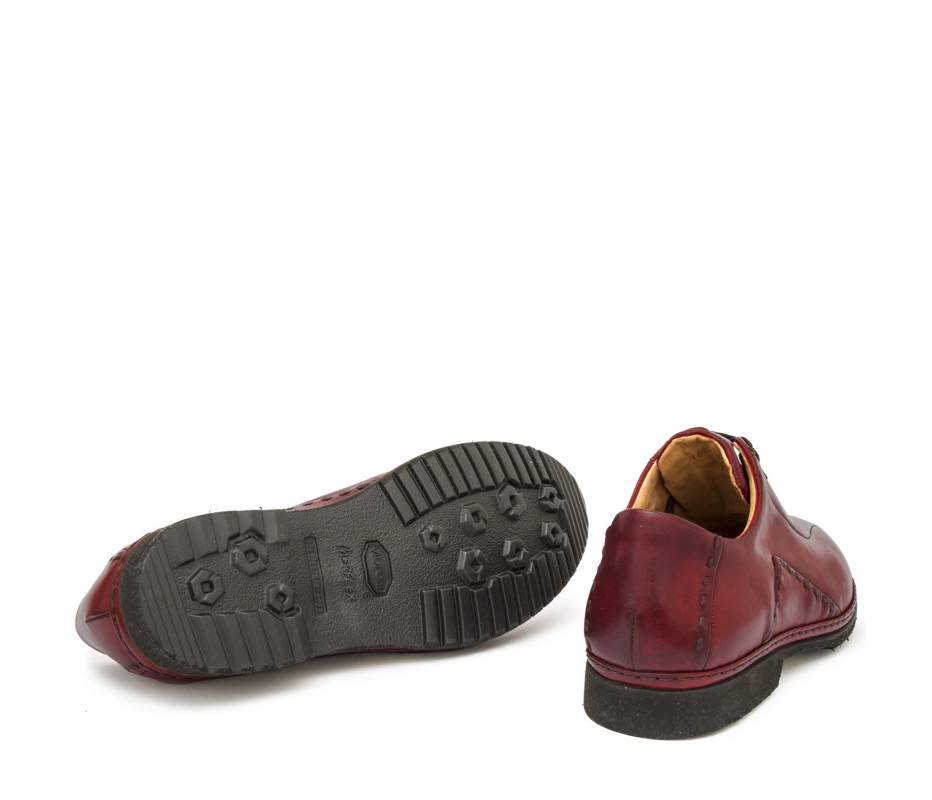 Pakerson DERBY BOLGHERI PELLE ROSSO BORDEAUX Vendite Flash