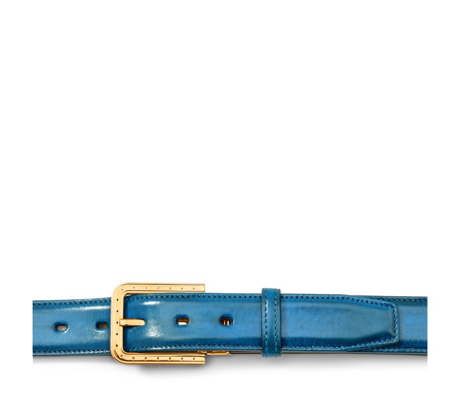 Pakerson FIBBIA RIPA PELLE AZZURRO BAY Moda