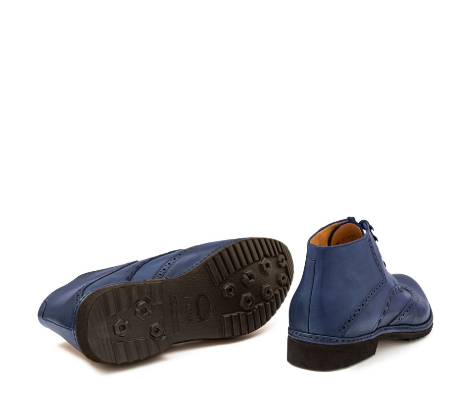 Pakerson POLACCHINO CERTALDO PELLE BLU NAVY Saldi Di Fabbrica