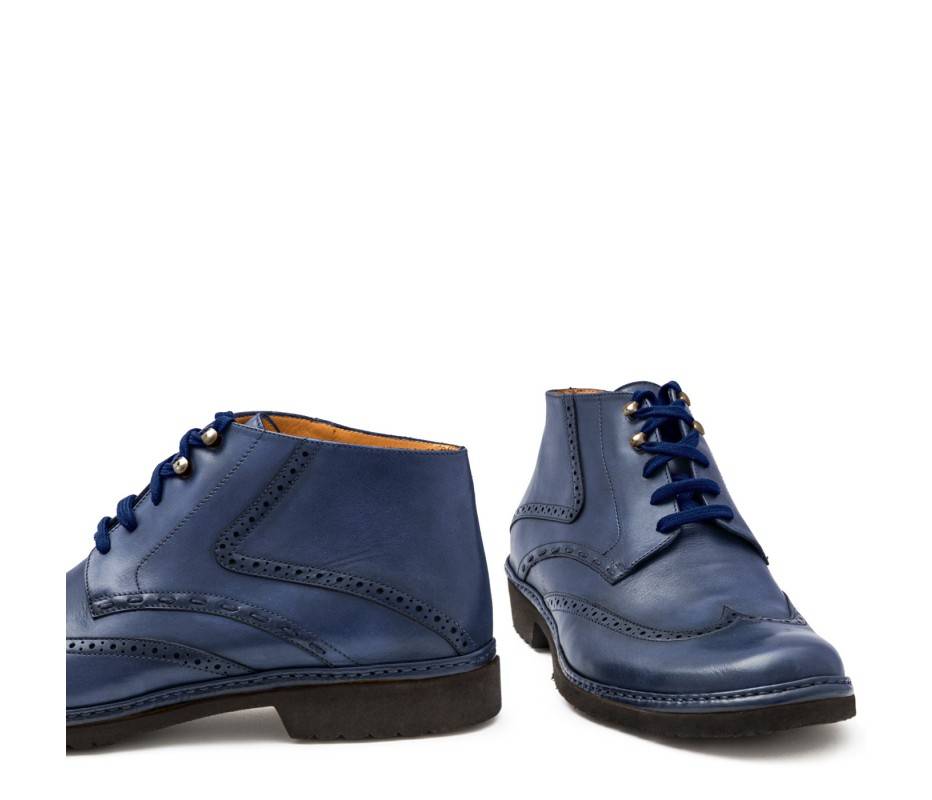 Pakerson POLACCHINO CERTALDO PELLE BLU NAVY Saldi Di Fabbrica