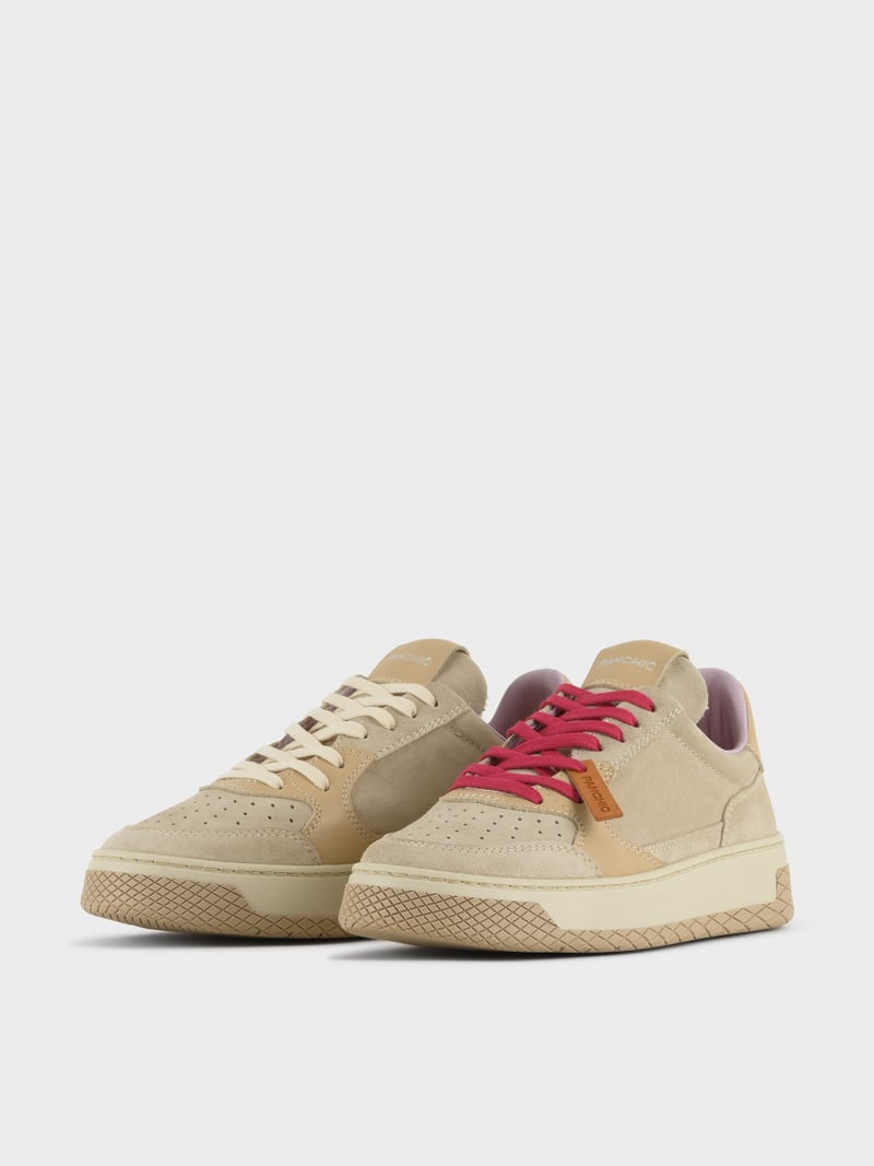 Panchic SNEAKER LOW P02 DONNA IN SUEDE E PELLE NEBBIA In Linea