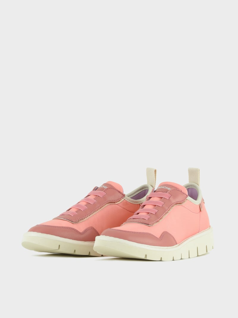 Panchic SLIP ON P05 DONNA IN NYLON E PELLE ROSA Qualità