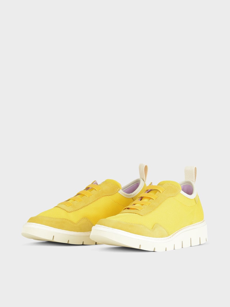 Panchic SLIP ON P05 DONNA IN MESH E SUEDE GIALLO Promozione