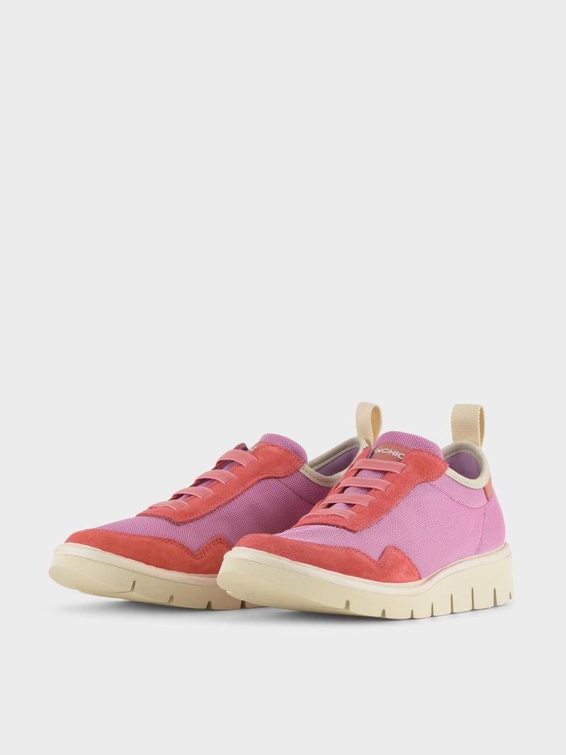 Panchic SLIP ON P05 DONNA IN MESH E SUEDE ROSA Spedizione Gratuita