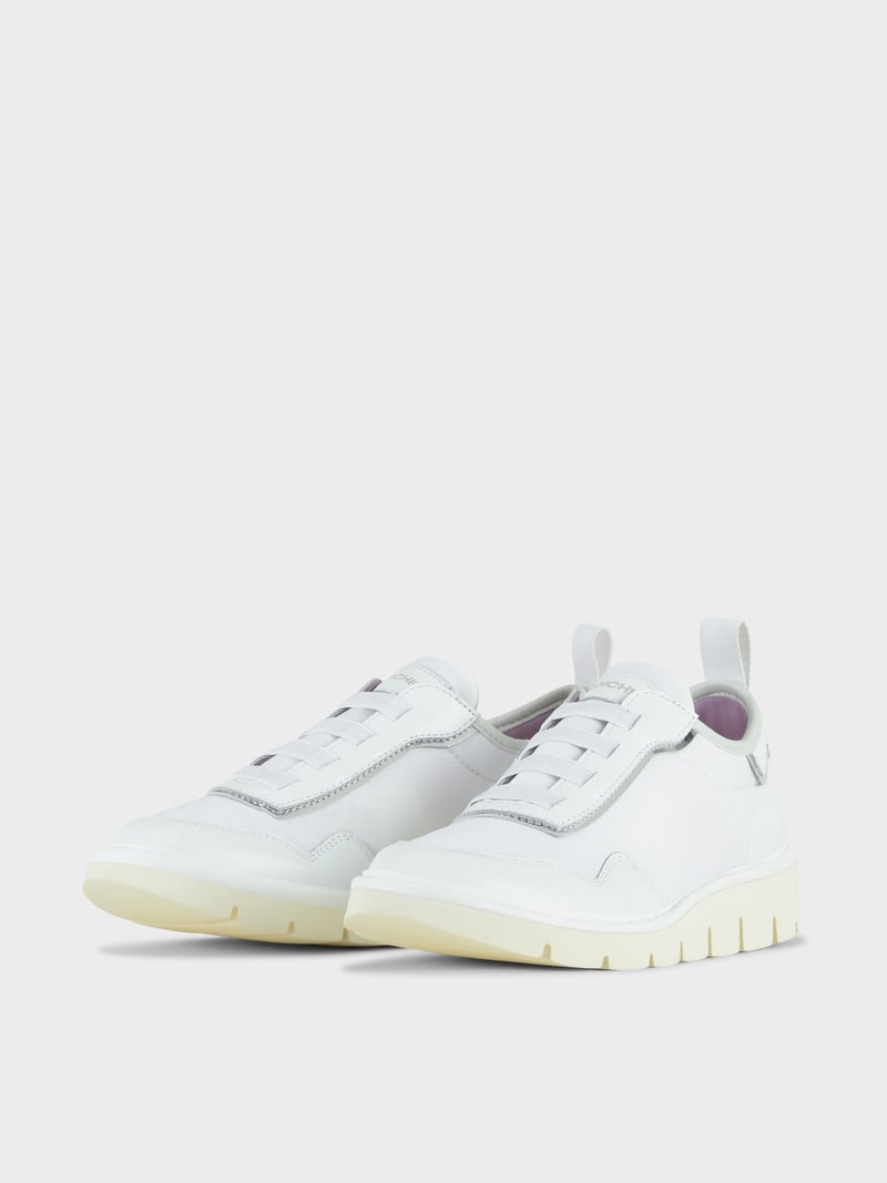 Panchic SLIP ON P05 DONNA IN NYLON E PELLE BIANCO Soddisfazione Garantita