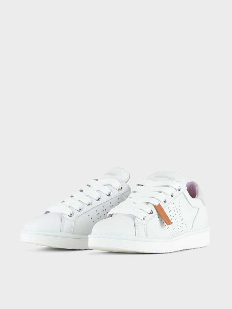 Panchic SCARPA ALLACCIATA P01 DONNA IN PELLE BIANCO-ARGENTO Acquista Ora