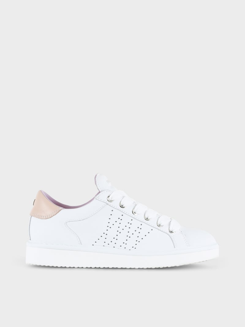Panchic SCARPA ALLACCIATA P01 DONNA IN PELLE BIANCO-ROSA CIPRIA Fino Al -60%