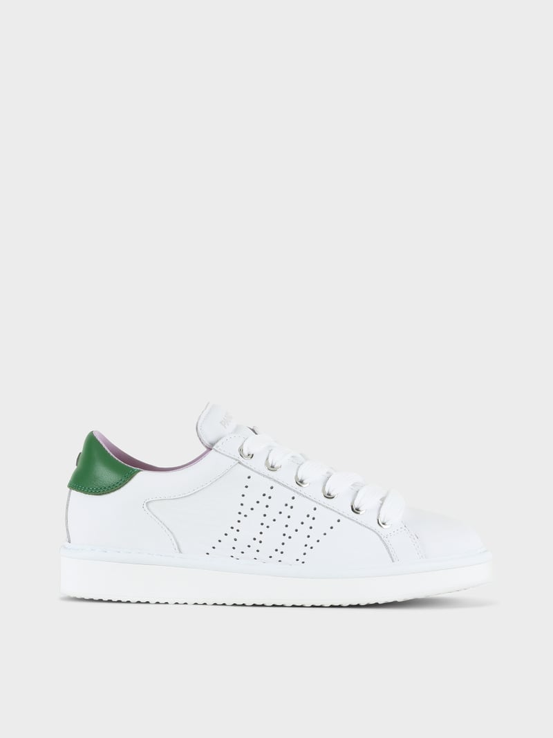 Panchic SCARPA ALLACCIATA P01 DONNA IN PELLE BIANCO-BOTTIGLIA Affare Del Giorno
