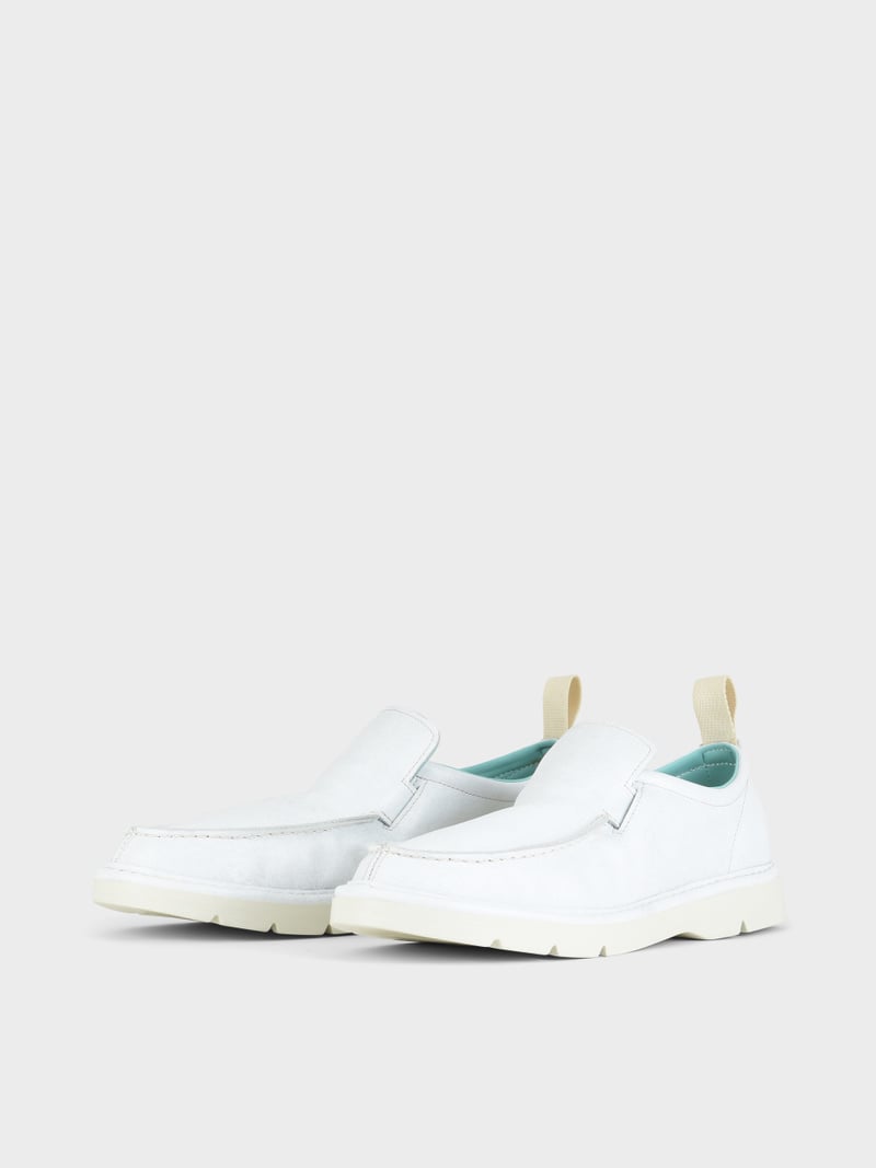 Panchic SLIP ON P19 UOMO IN PELLE CON FINISH AVIATOR BIANCO Offerte