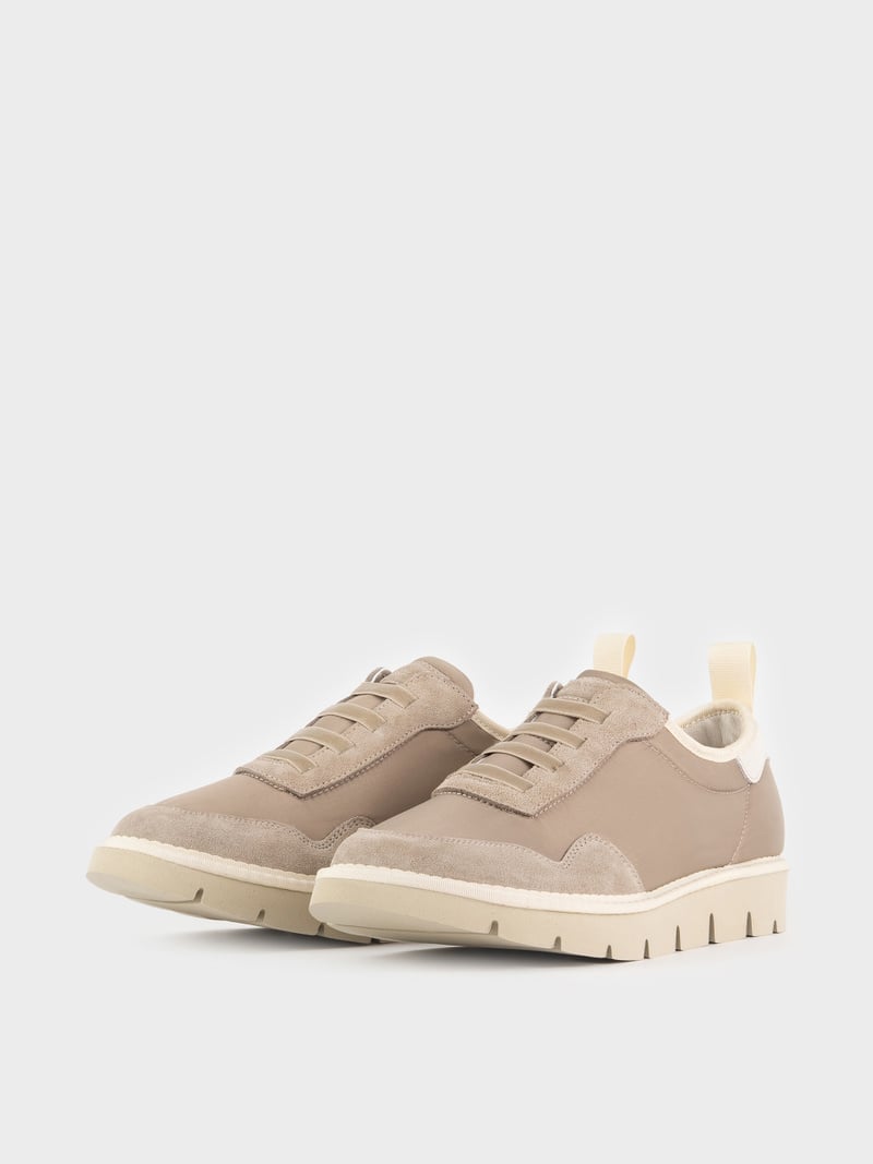 Panchic SLIP ON P05 UOMO IN NYLON E SUEDE TORTORA In Saldo