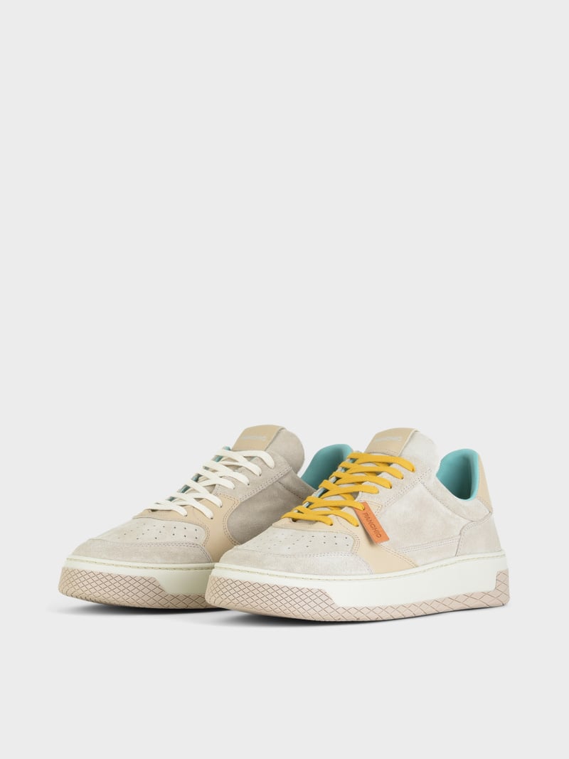 Panchic SNEAKER LOW P02 UOMO IN SUEDE E PELLE NEBBIA Italy