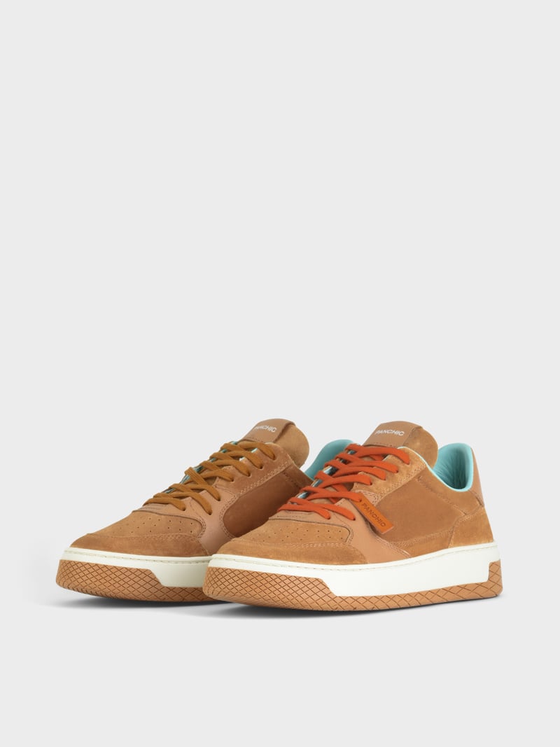 Panchic SNEAKER LOW P02 UOMO IN SUEDE E PELLE BISCOTTO Italia