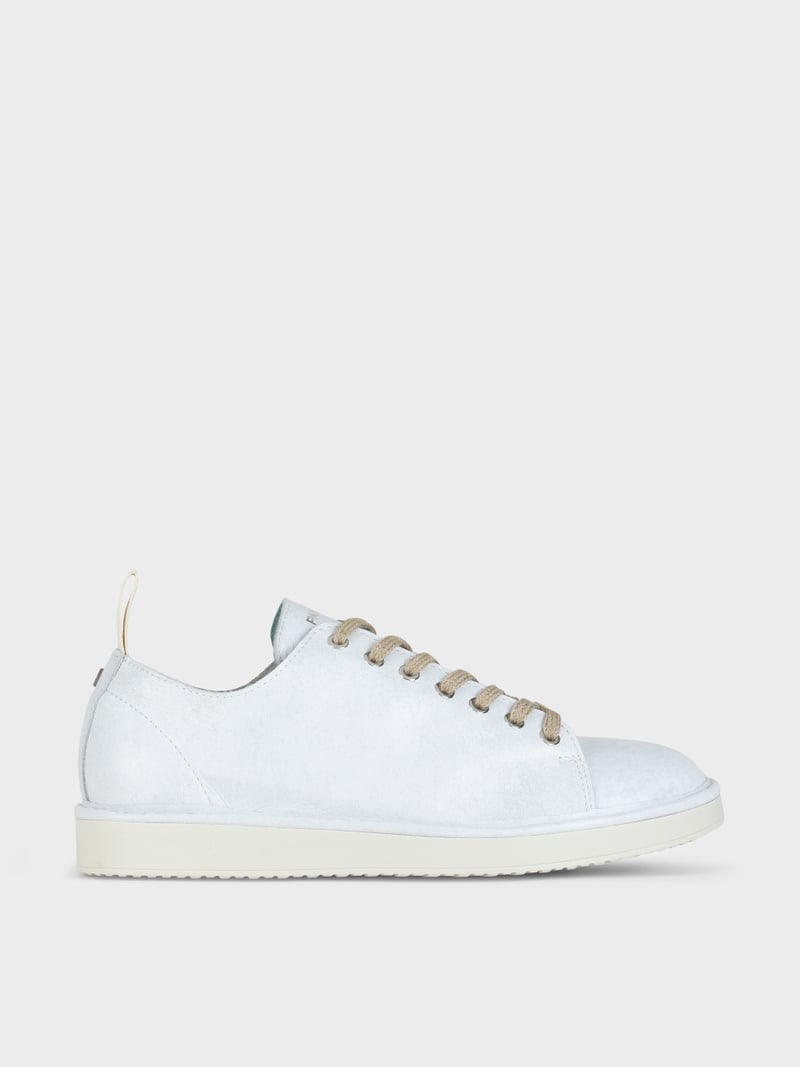 Panchic SCARPA ALLACCIATA P01 UOMO IN PELLE CON FINISH AVIATOR BIANCO Vendita