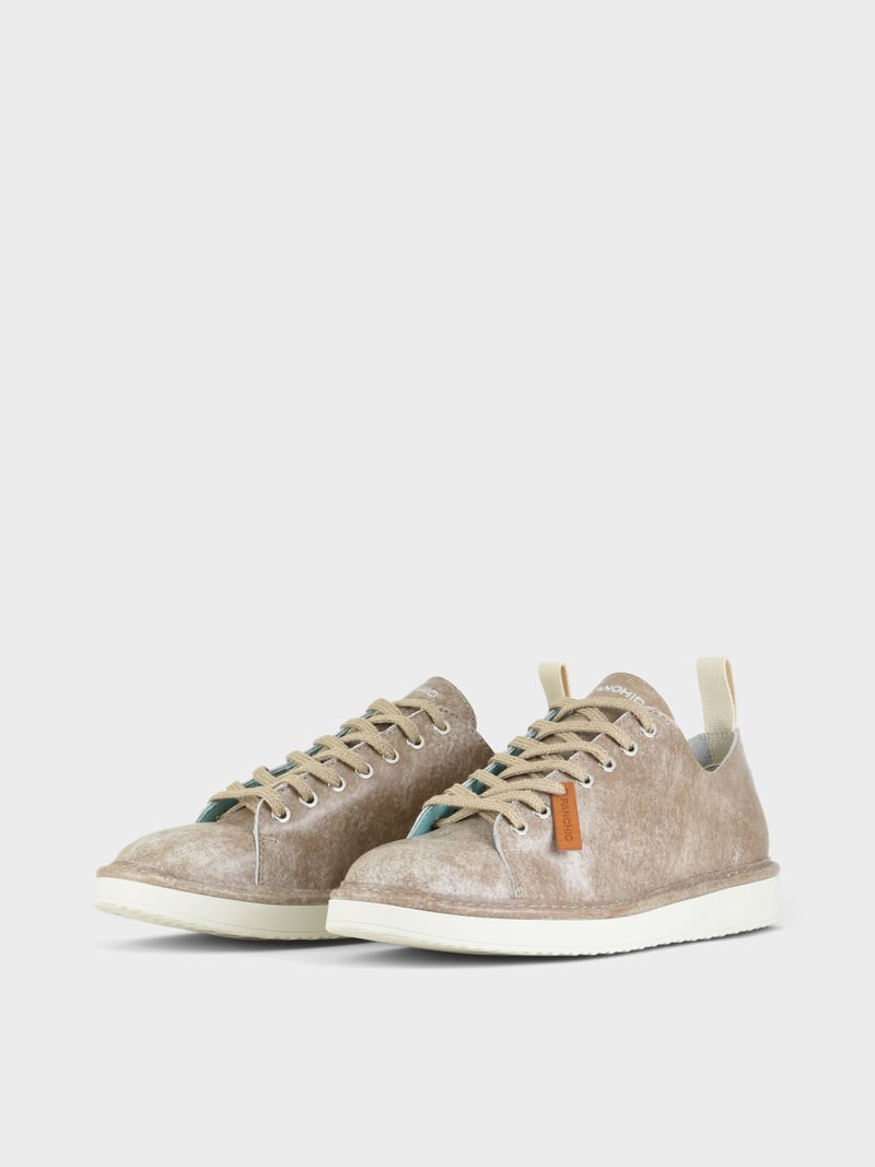 Panchic SCARPA ALLACCIATA P01 UOMO IN PELLE CON FINISH AVIATOR NOCE Promozione