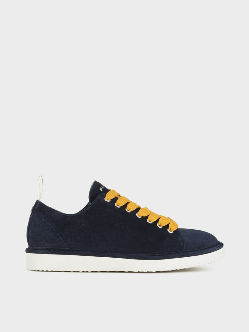Panchic SCARPA ALLACCIATA P01 UOMO IN SUEDE NOTTE-GIALLO Fino Al -60%