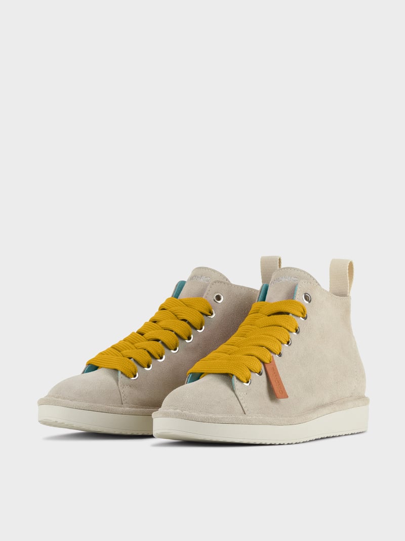 Panchic POLACCHINO P01 UOMO IN SUEDE NEBBIA-GIALLO Convenienza