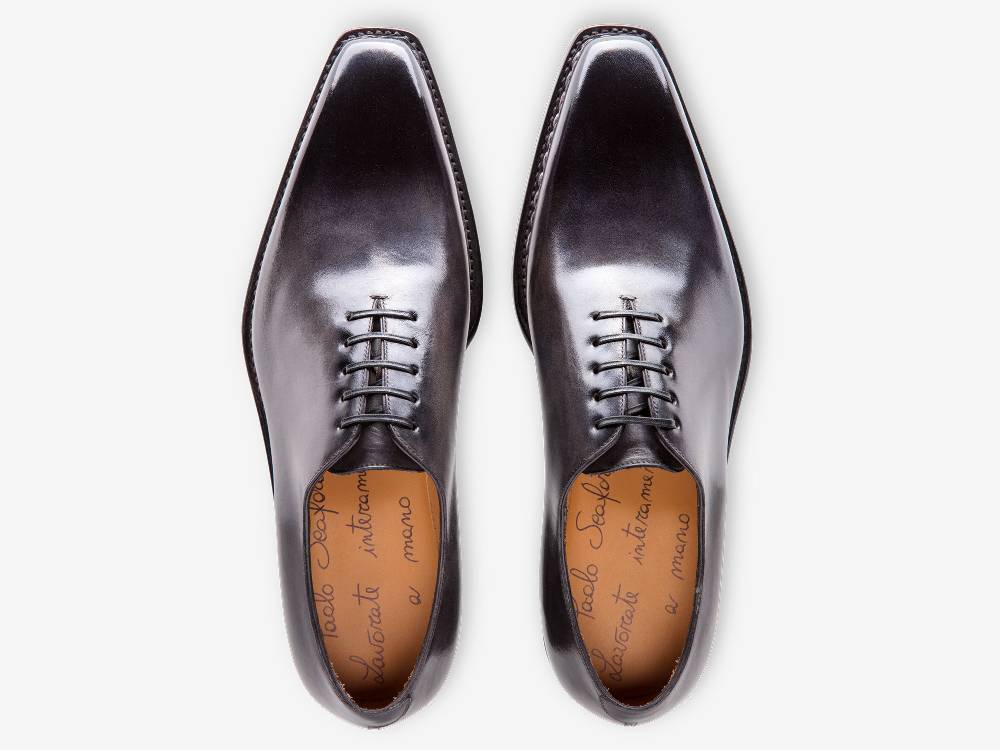 Paolo Sartori Art. 175B Oxford in pelle Anticata Grigio Moda