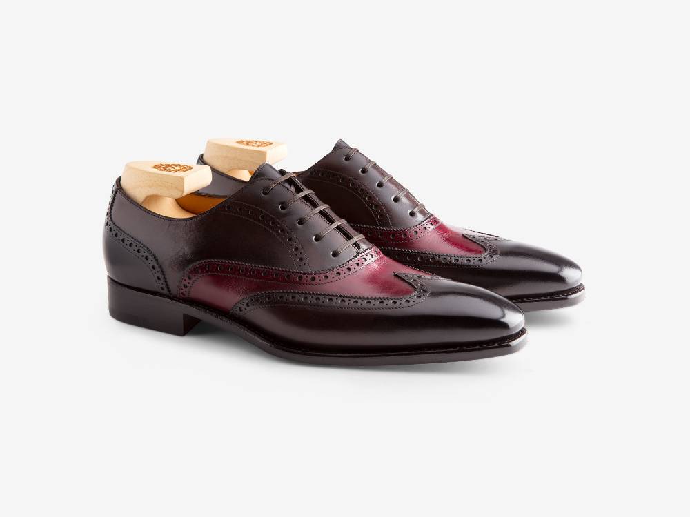 Paolo Sartori Art. 604 Oxford in Pelle Anticata Vietri Bordeaux Black Acquista Ora