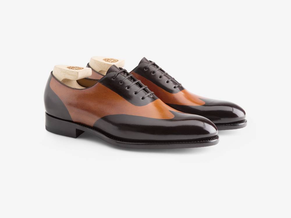 Paolo Sartori ART. 658 Oxford in pelle Dipinta a Mano Cognac e Vietri Liquidazione