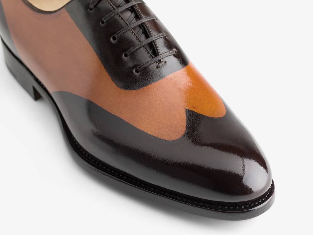 Paolo Sartori ART. 658 Oxford in pelle Dipinta a Mano Cognac e Vietri Liquidazione
