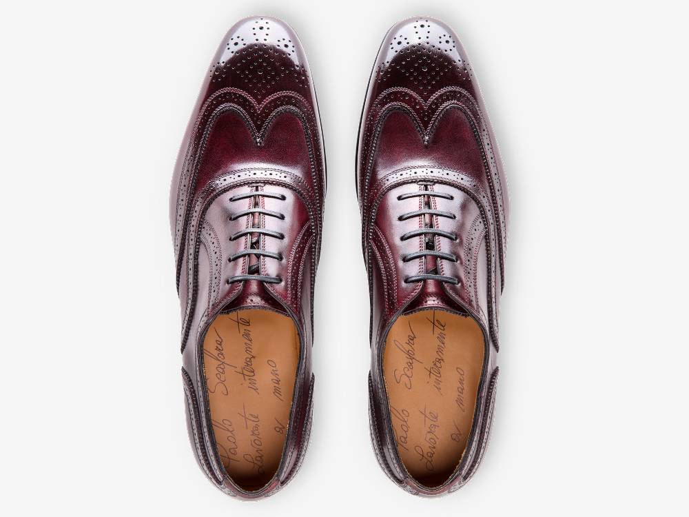 Paolo Sartori Art. 699 Oxford in pelle Anticata Bordeaux Prezzo Ridotto