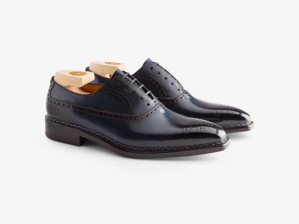 Paolo Sartori Art. 700 Oxford in pelle Anticata Oceano Sottocosto