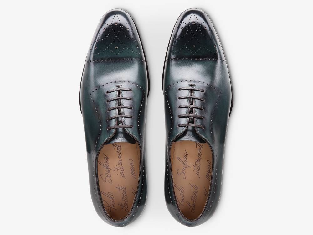 Paolo Sartori ART. 632 Oxford in pelle Anticata Turquoise Convenienza