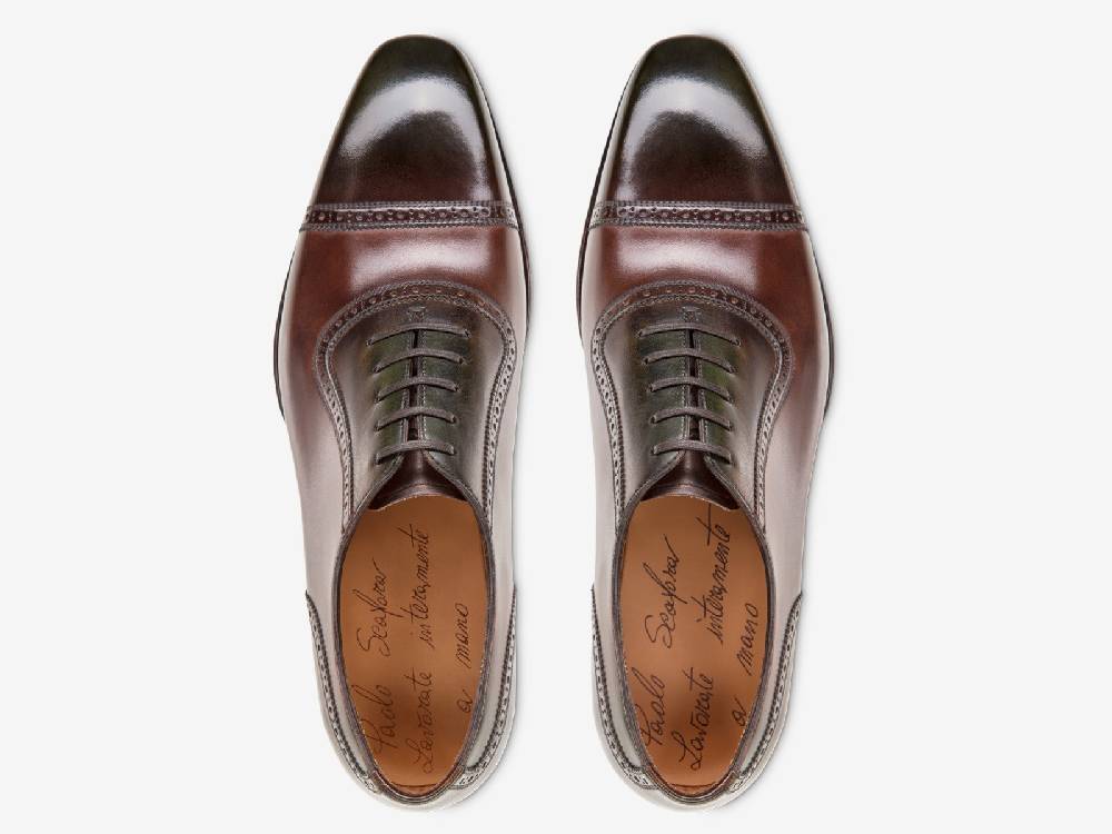 Paolo Sartori Art. 770 Oxford in Antiqued Montella Leather Novità