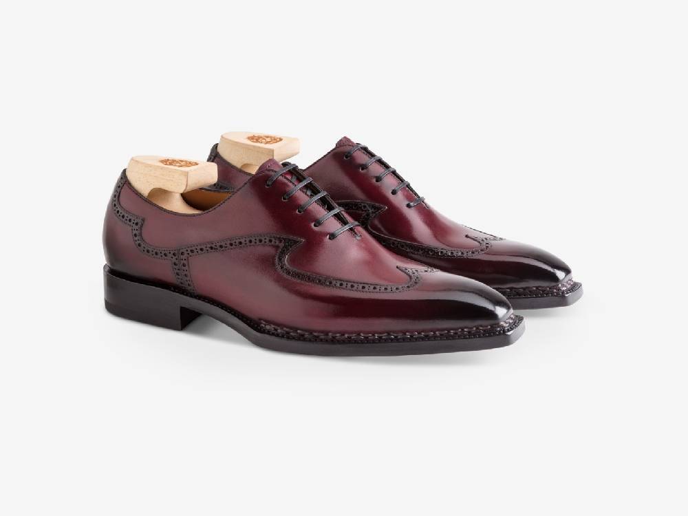 Paolo Sartori Art. 791 Oxford in Antiqued Bordeaux Leather Presa