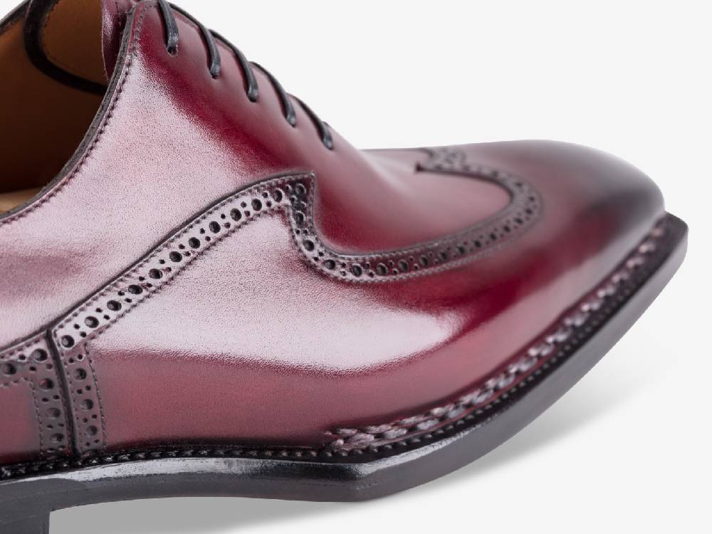 Paolo Sartori Art. 791 Oxford in Antiqued Bordeaux Leather Presa