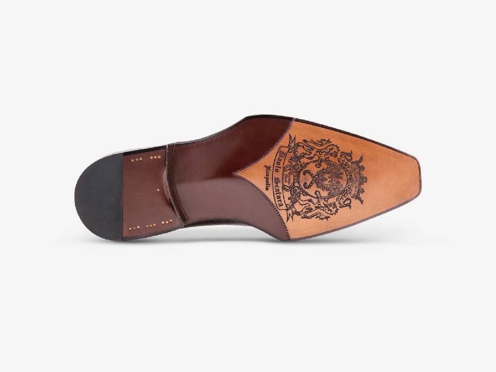 Paolo Sartori Art. 791 Oxford in Antiqued Bordeaux Leather Presa