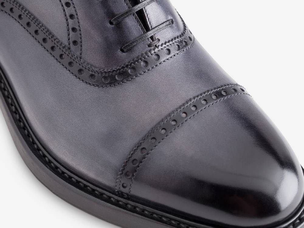 Paolo Sartori Art. 769 Oxford in Antiqued Grigio Leather Economico