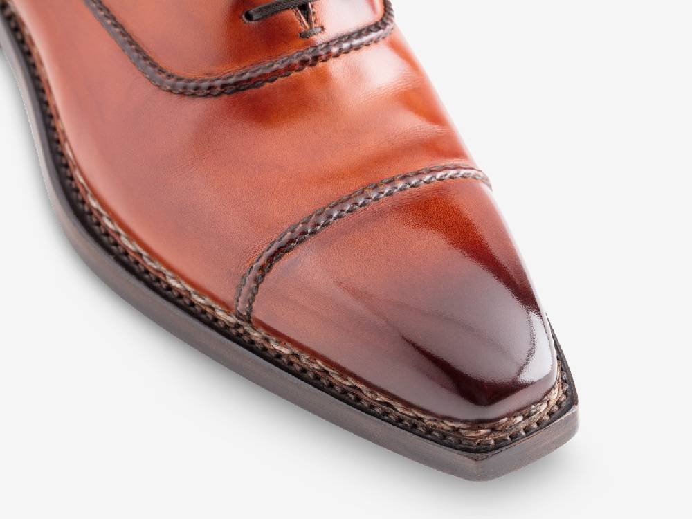 Paolo Sartori Art. 175BOUT Oxford in pelle Anticata Cognac In Vendita