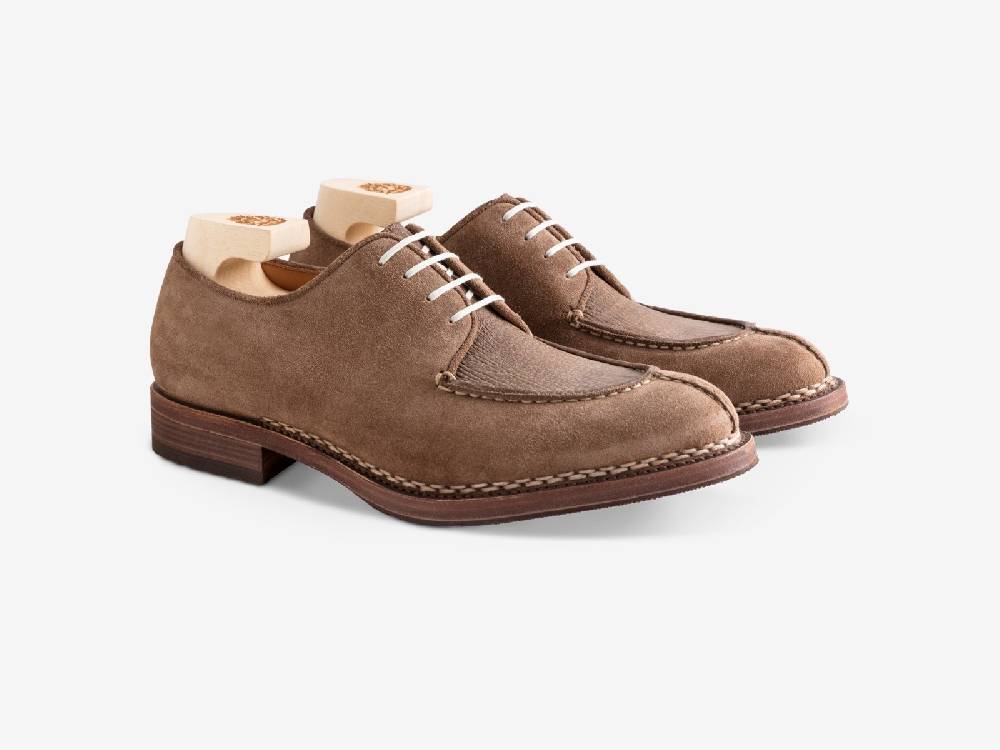 Paolo Sartori Art. 797 Derby in Cocco Suede and Shark Leather Hotsell